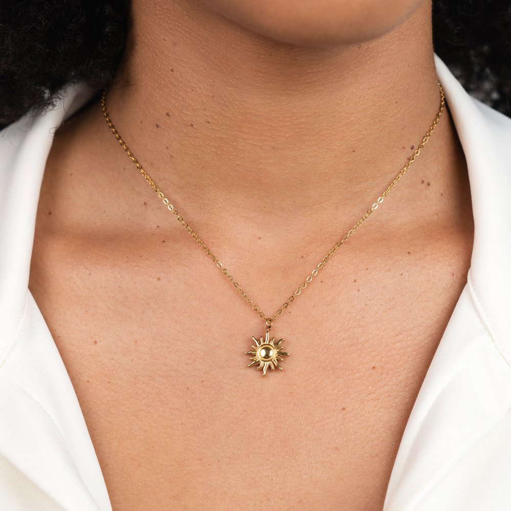 Golden sunray necklace