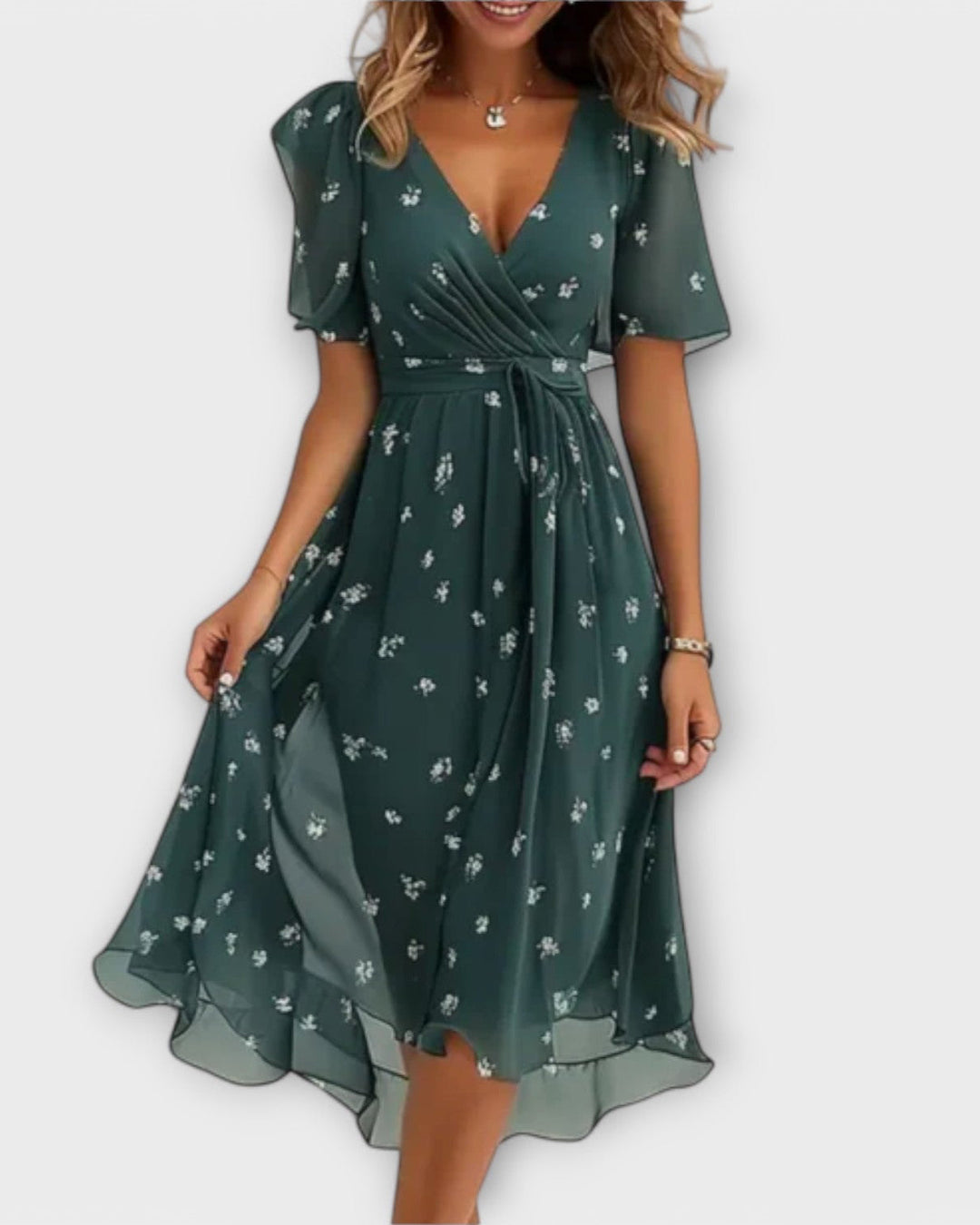 Arwen – Graceful V-Neck Dress