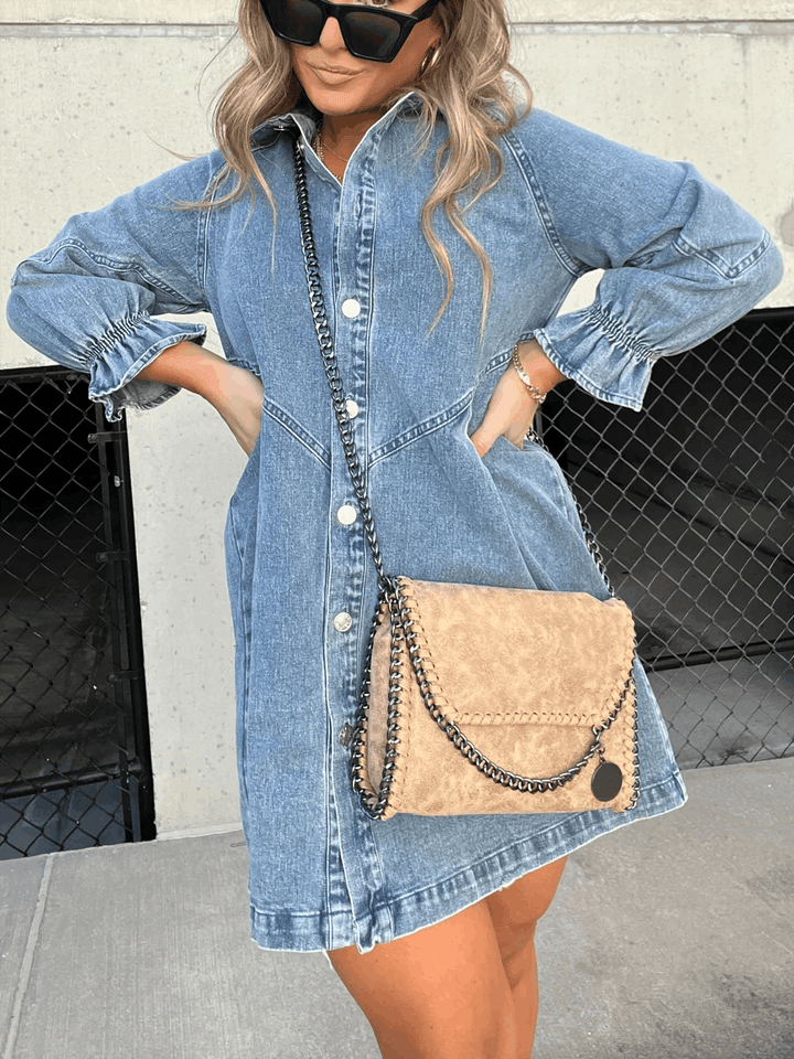 LUNA | Washed Denim Dress