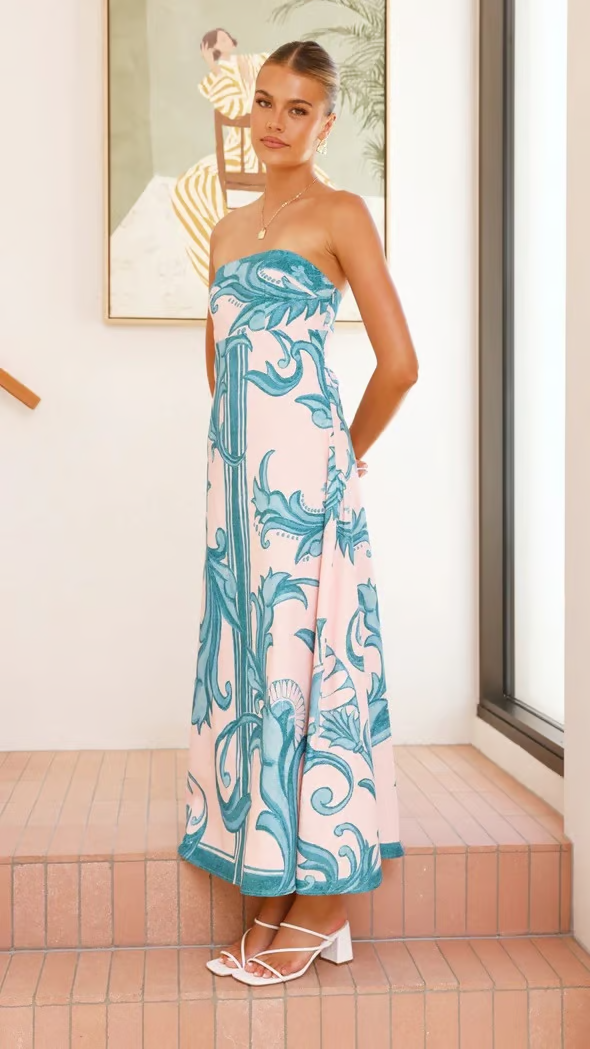Maelina - Vintage Patterned Long Jumpsuit