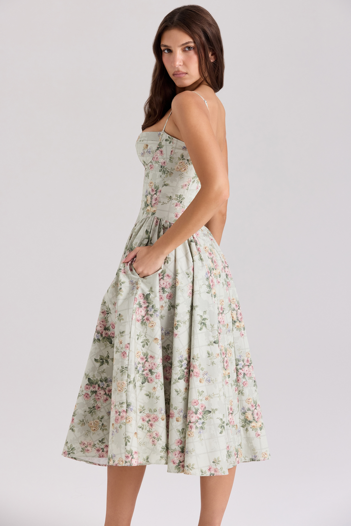 Zara - Floral Boned Dress