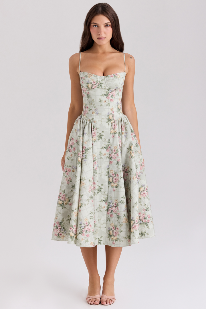 Zara - Floral Boned Dress