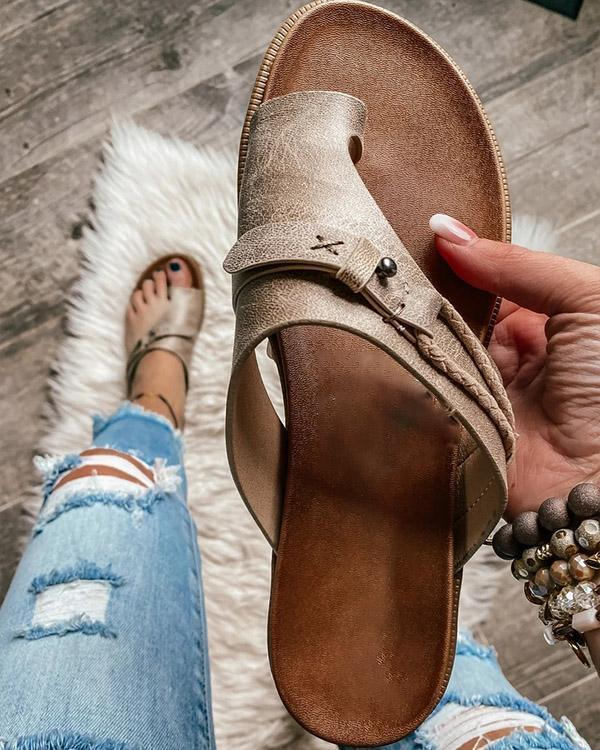 Jordan - Casual Leather Flip Flops