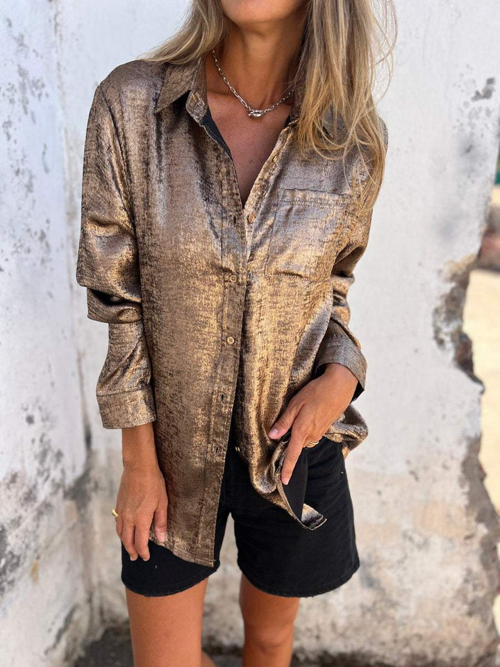 Reeva -  Chic Shimmer Shirt