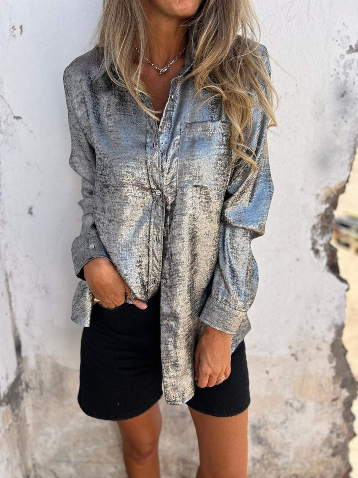 Reeva -  Chic Shimmer Shirt