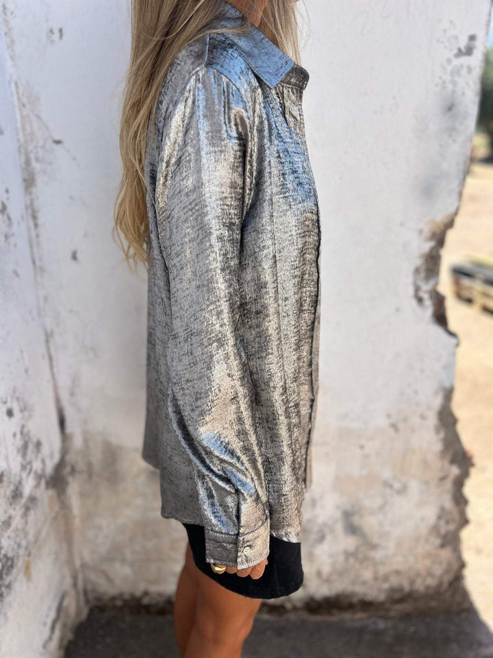 Reeva -  Chic Shimmer Shirt