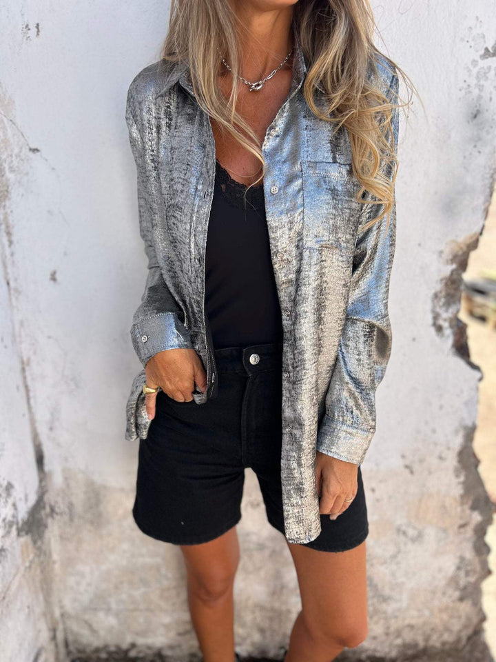 Reeva -  Chic Shimmer Shirt