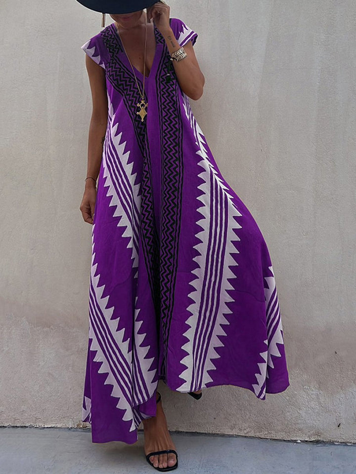 Winter – Boho V-Neck Maxi Dress