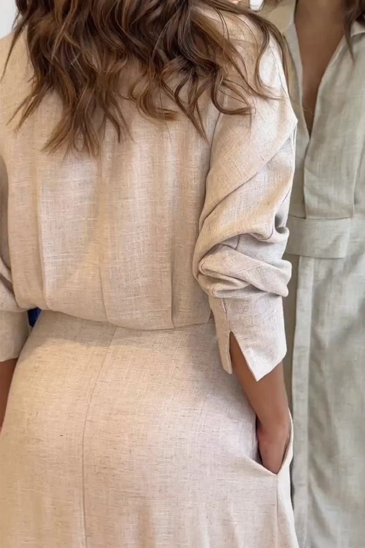 Jeanette - Maxi Dress with V-Neck