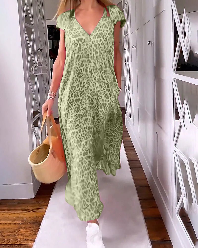Evadie - V-Neck Maxi Dress