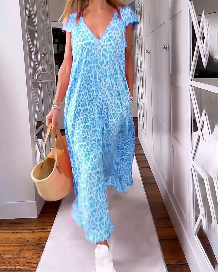 Evadie - V-Neck Maxi Dress