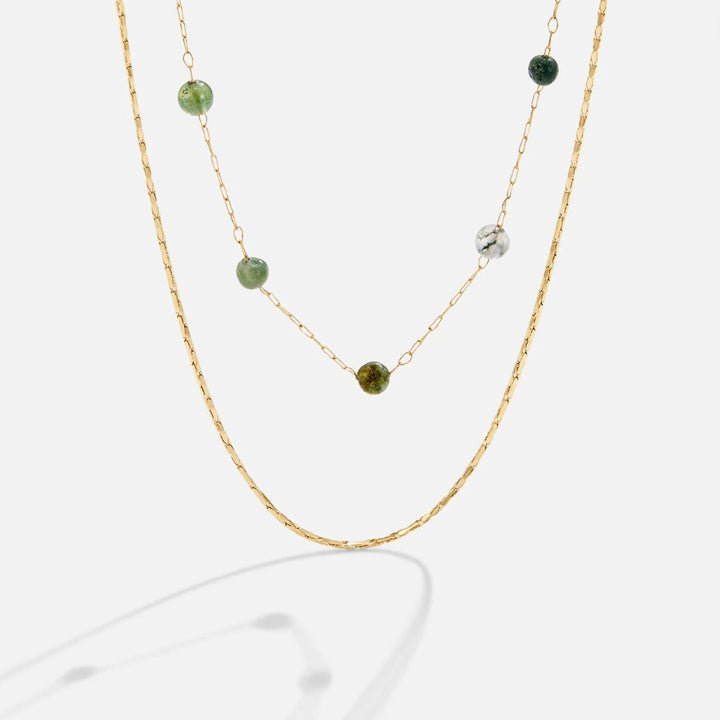 Layered necklace Alana gold & stone