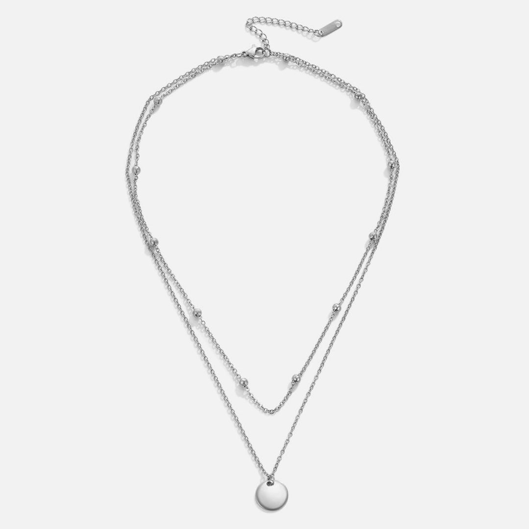 Layered necklace silver