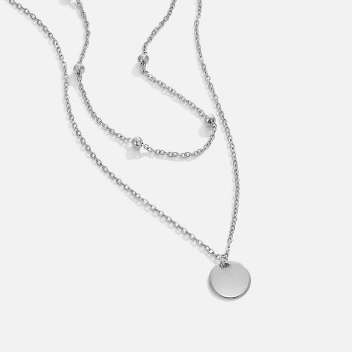Layered necklace silver