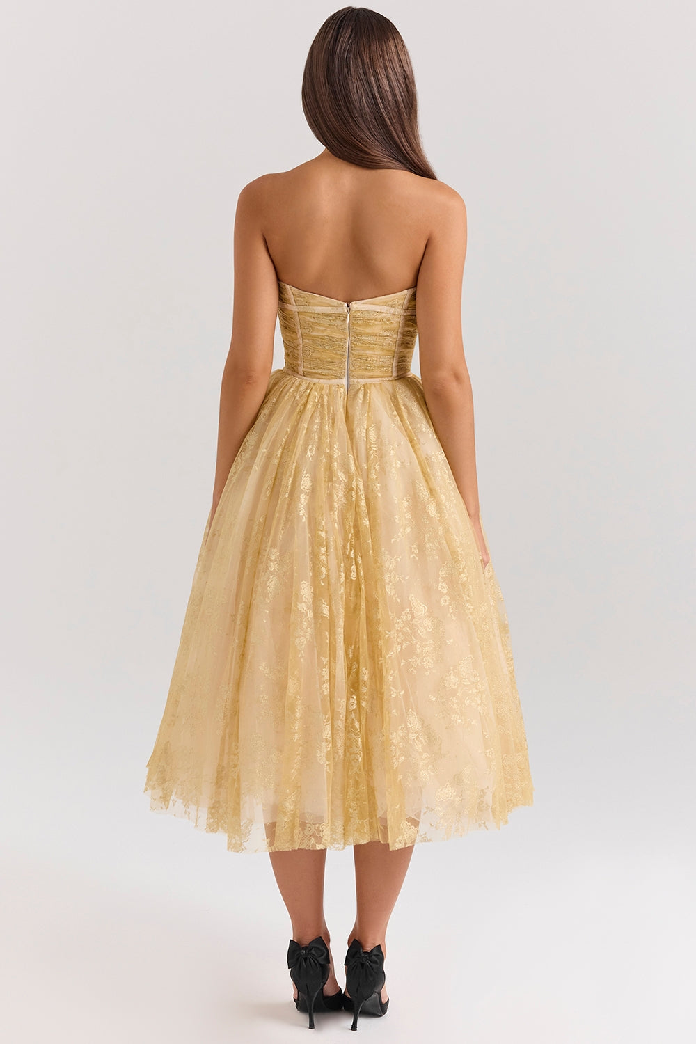 Millie - Golden Corset Dress