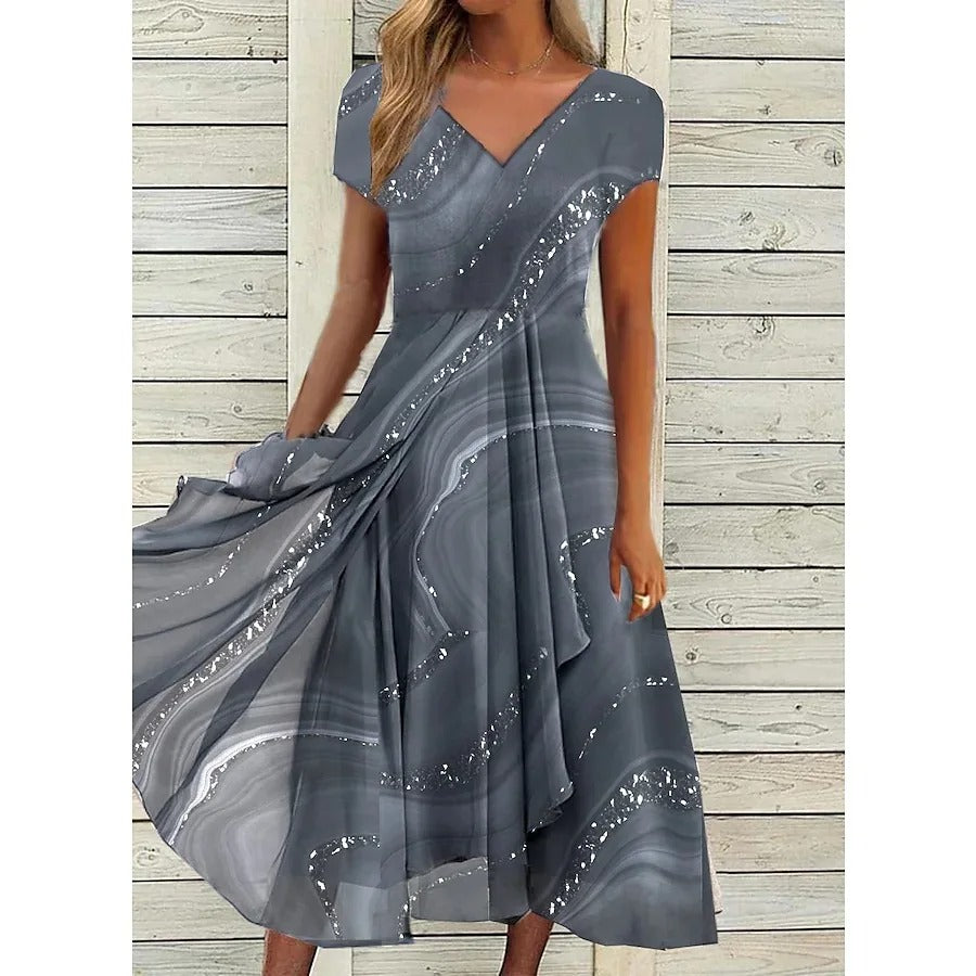 Tahlira - V-neck midi dress