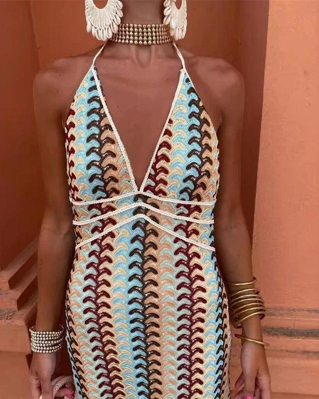 Solara - Boho Chic Crochet Beach Tunic Dress for a Stylish Summer Look
