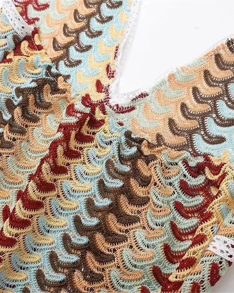 Solara - Boho Chic Crochet Beach Tunic Dress for a Stylish Summer Look