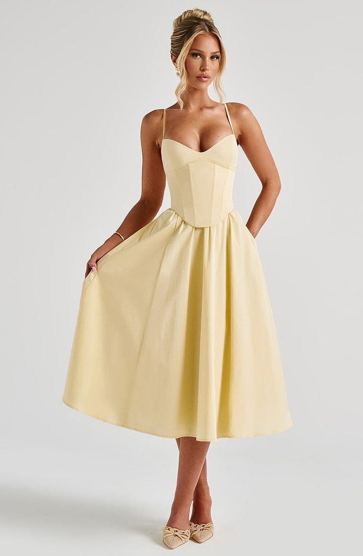 Harlow - Corset Midi Dress