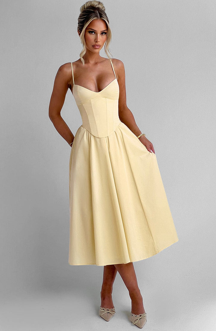 Harlow - Corset Midi Dress