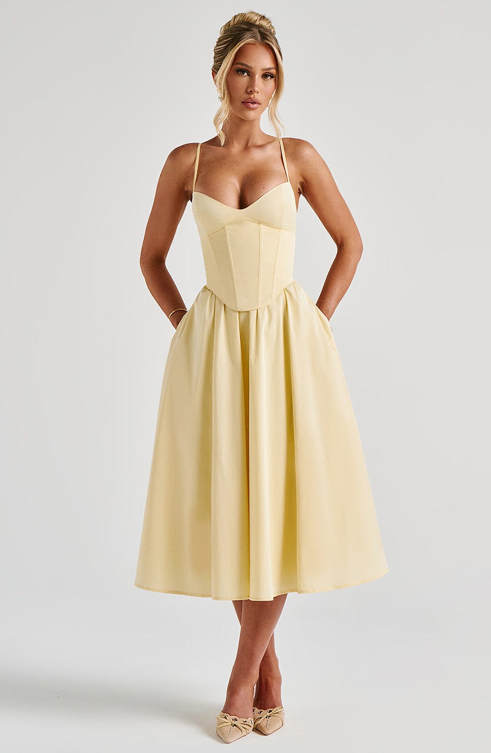 Harlow - Corset Midi Dress
