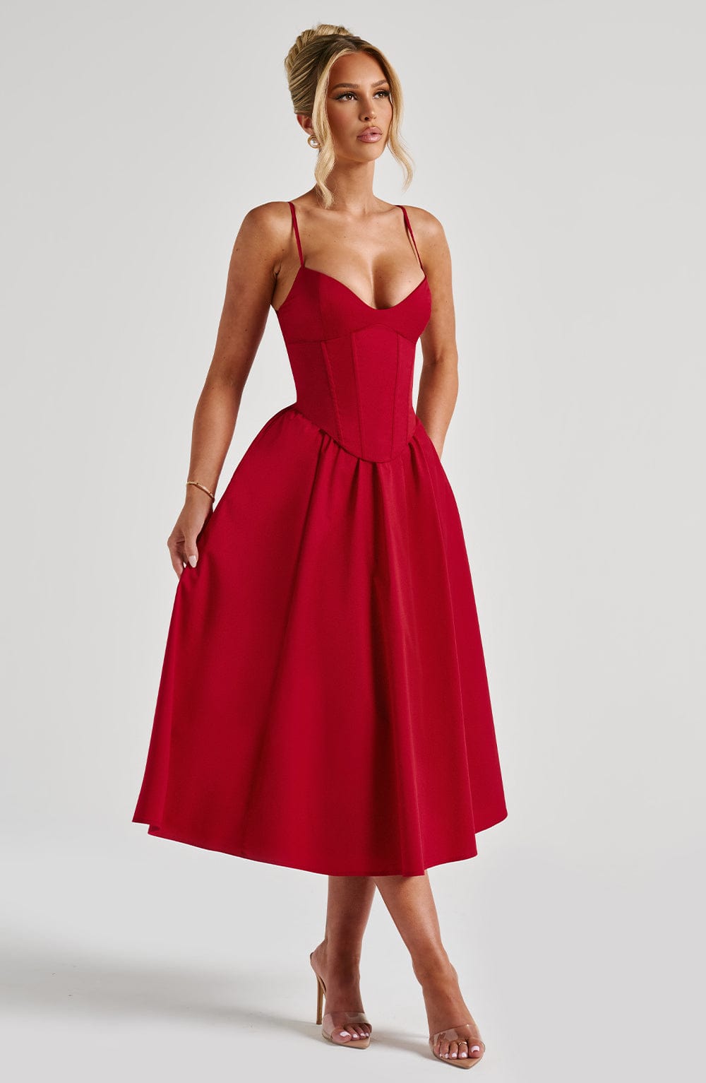 Harlow - Corset Midi Dress