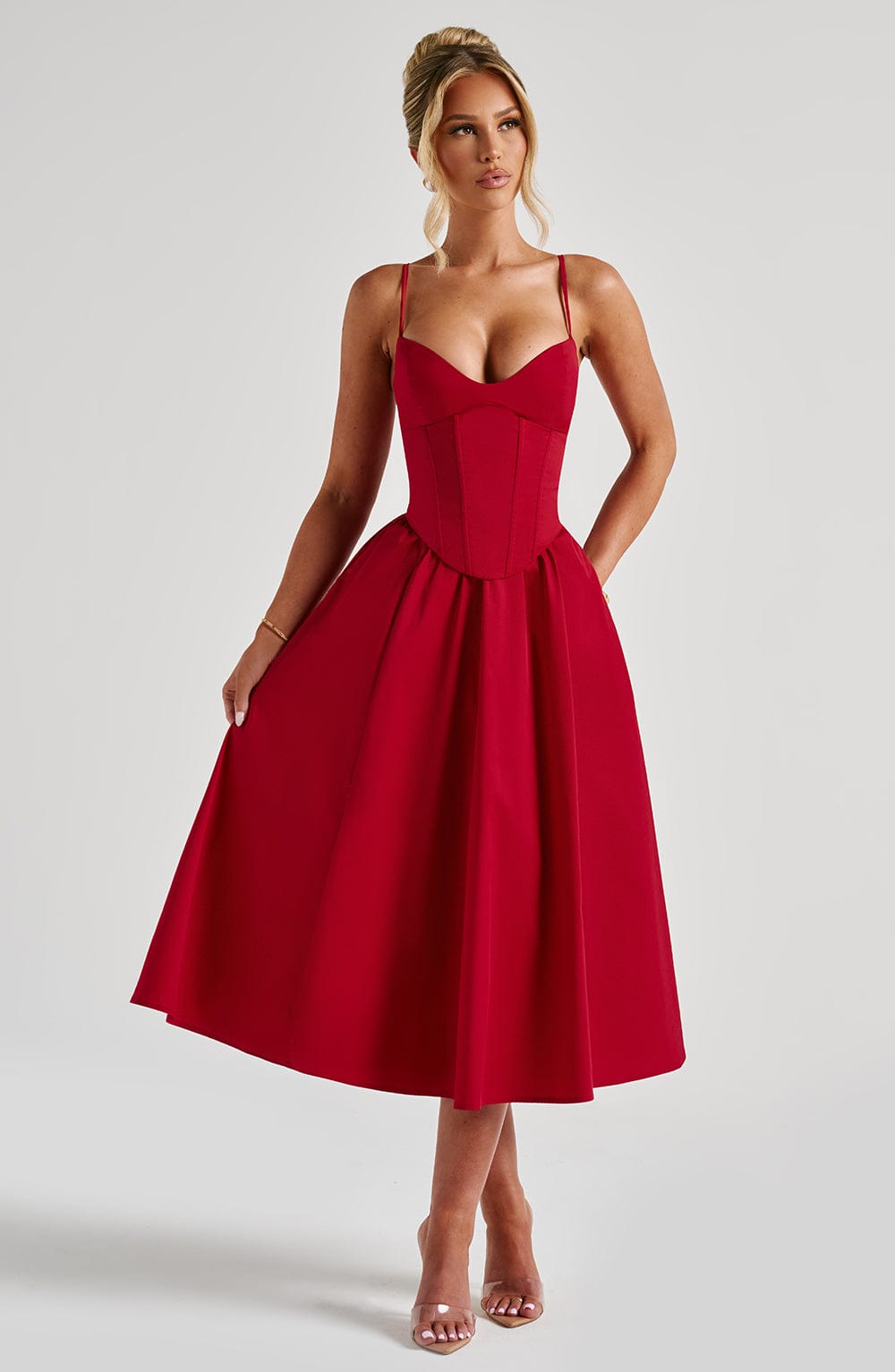 Harlow - Corset Midi Dress