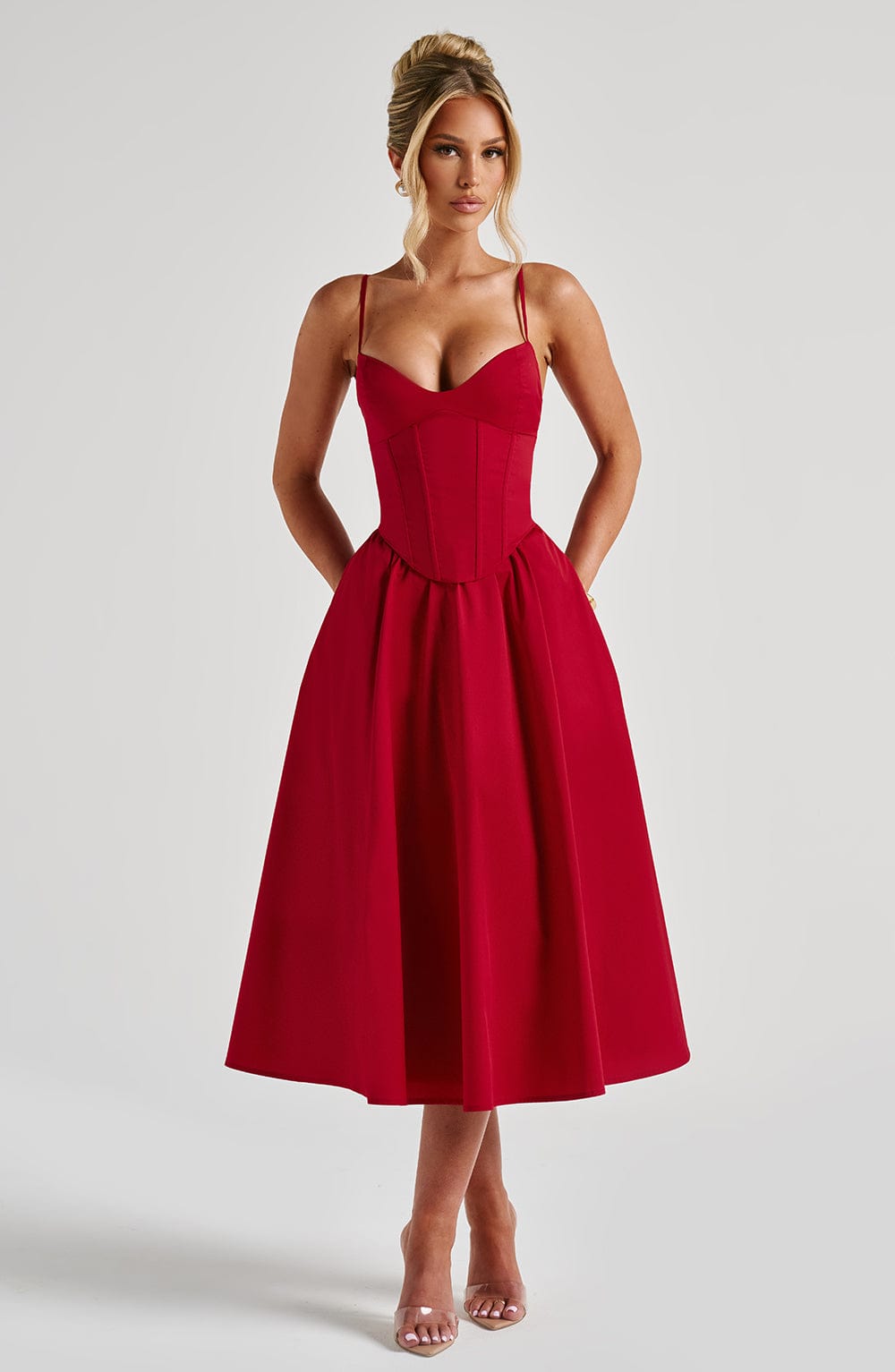 Harlow - Corset Midi Dress