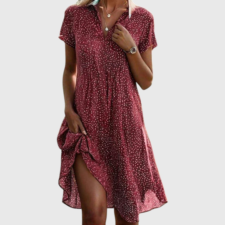 Zanora - Short Sleeve Midi Dress