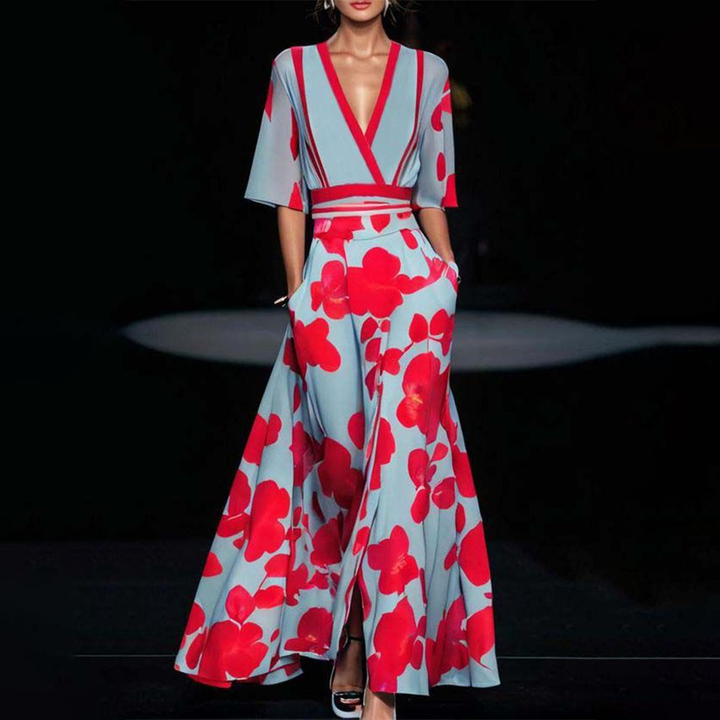 Zinnia – Bold Print Maxi Dress
