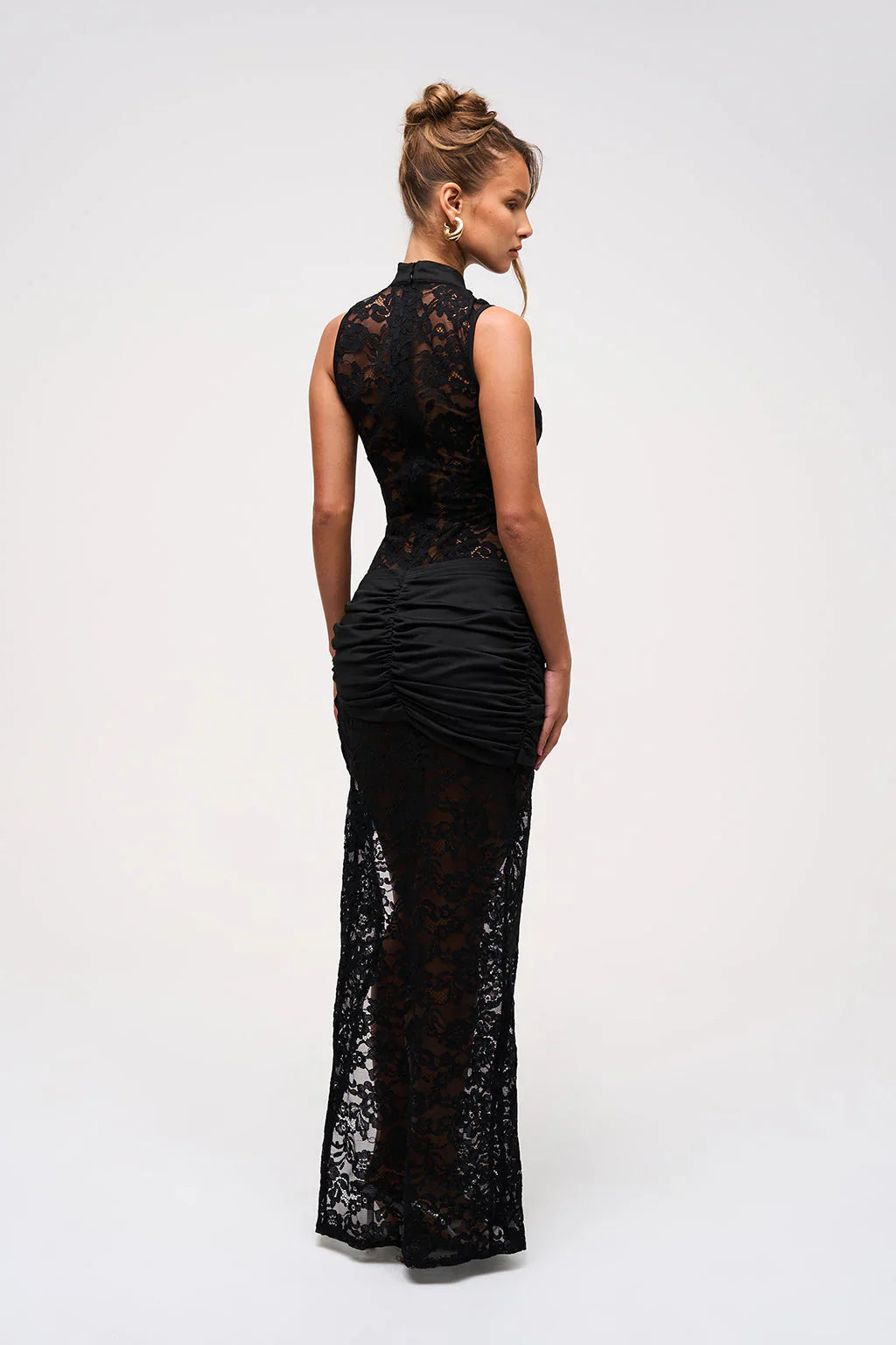 Amelia Grace - Long Black Lace Dress