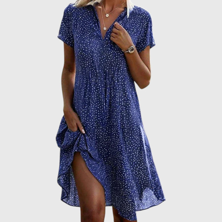 Zanora - Short Sleeve Midi Dress