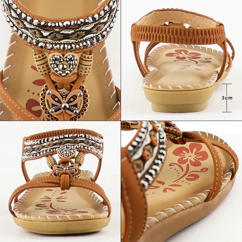 Amavine - Sandals with Elastic Band & Soft Platform