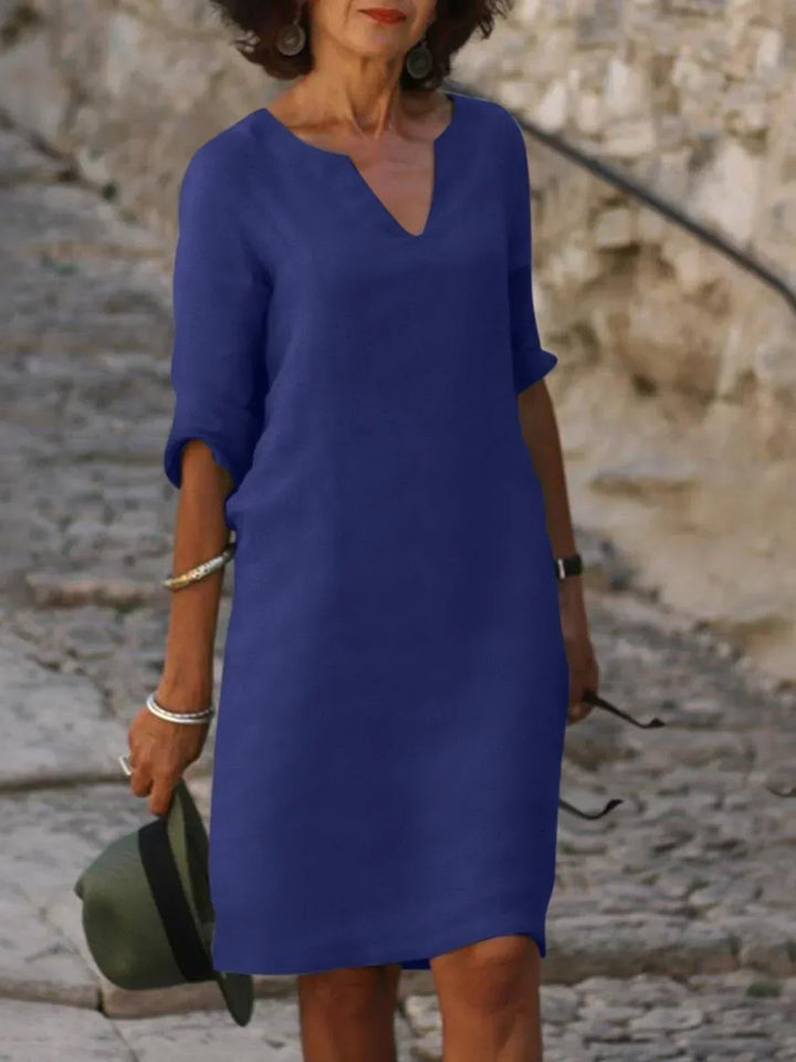 Tanaya – Graceful V-Neck Dress