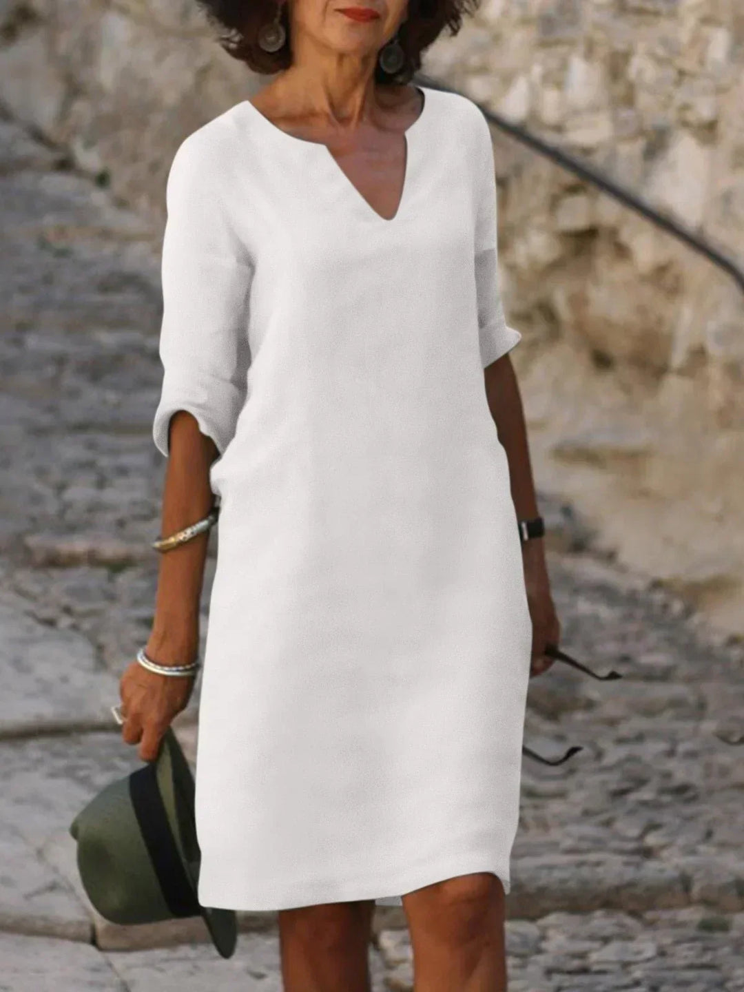Tanaya – Graceful V-Neck Dress