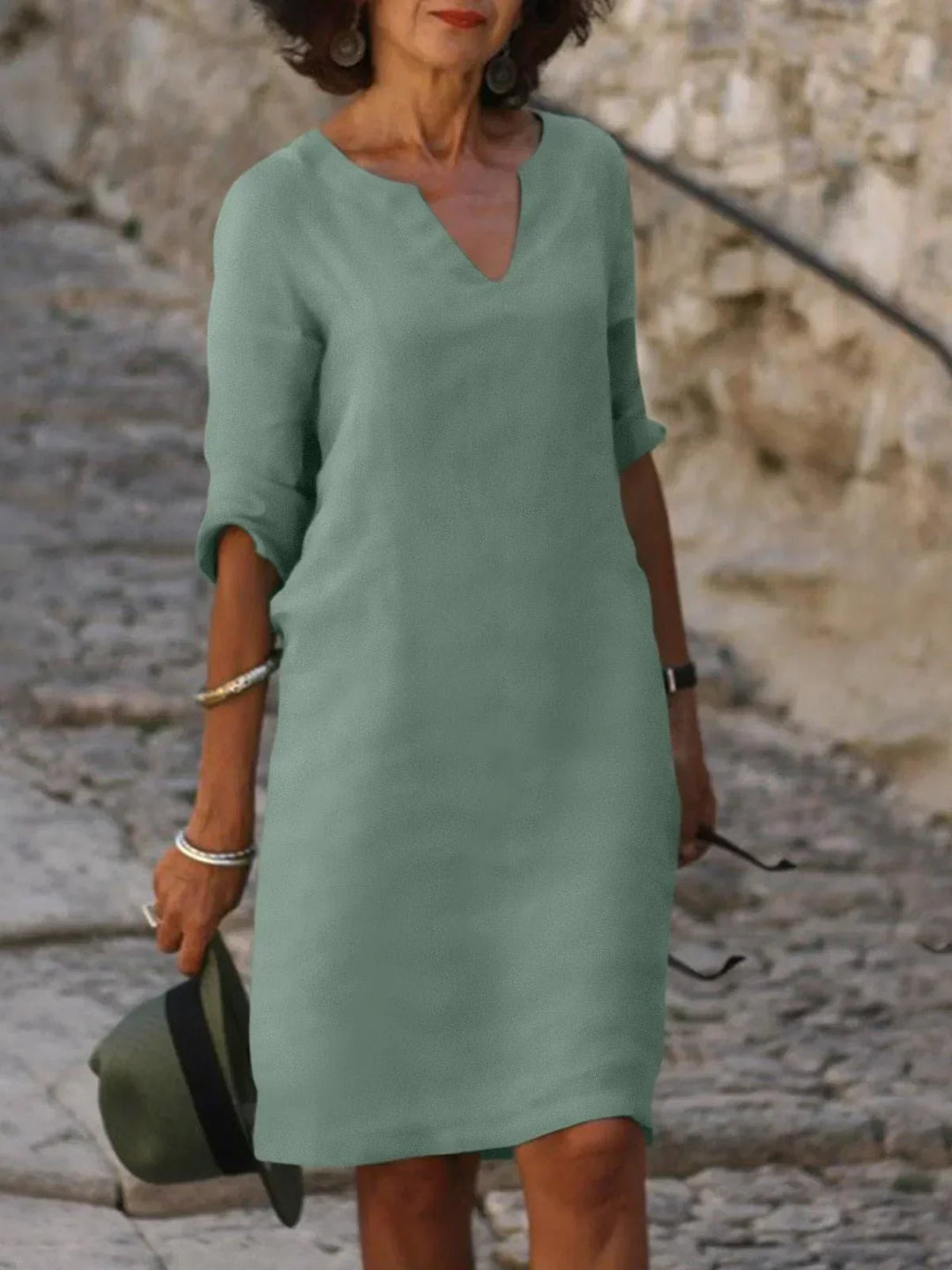 Tanaya – Graceful V-Neck Dress