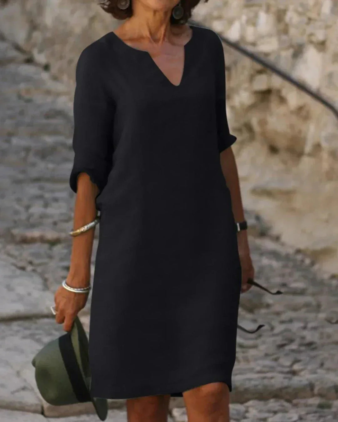 Tanaya – Graceful V-Neck Dress