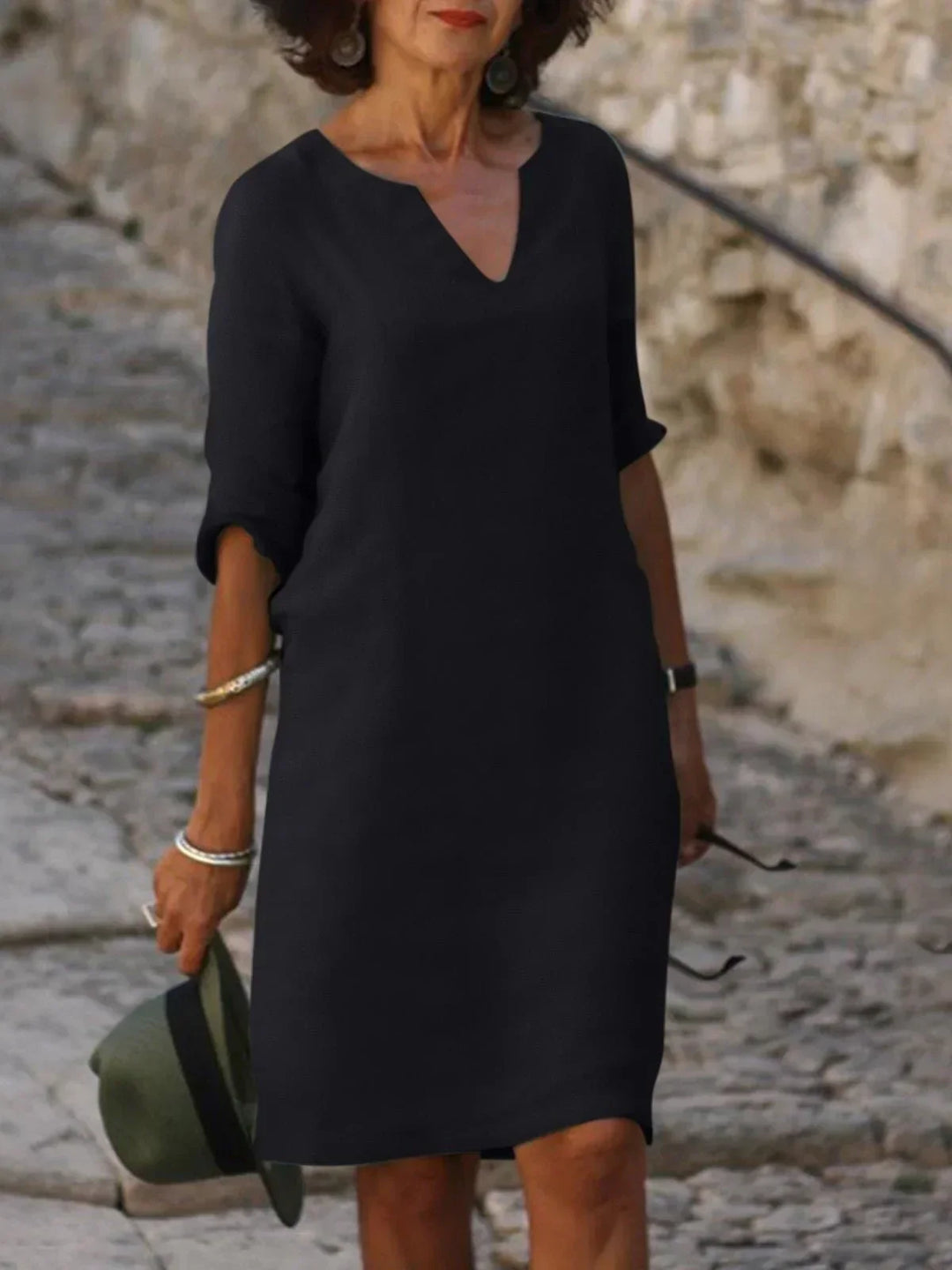 Tanaya – Graceful V-Neck Dress