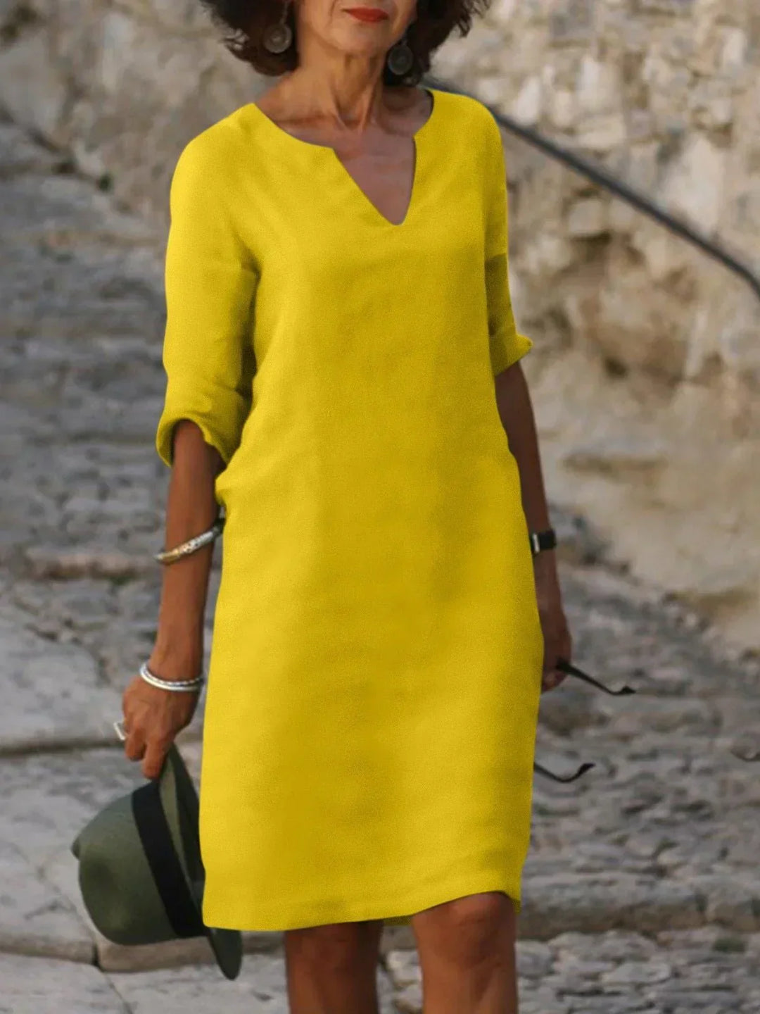 Tanaya – Graceful V-Neck Dress