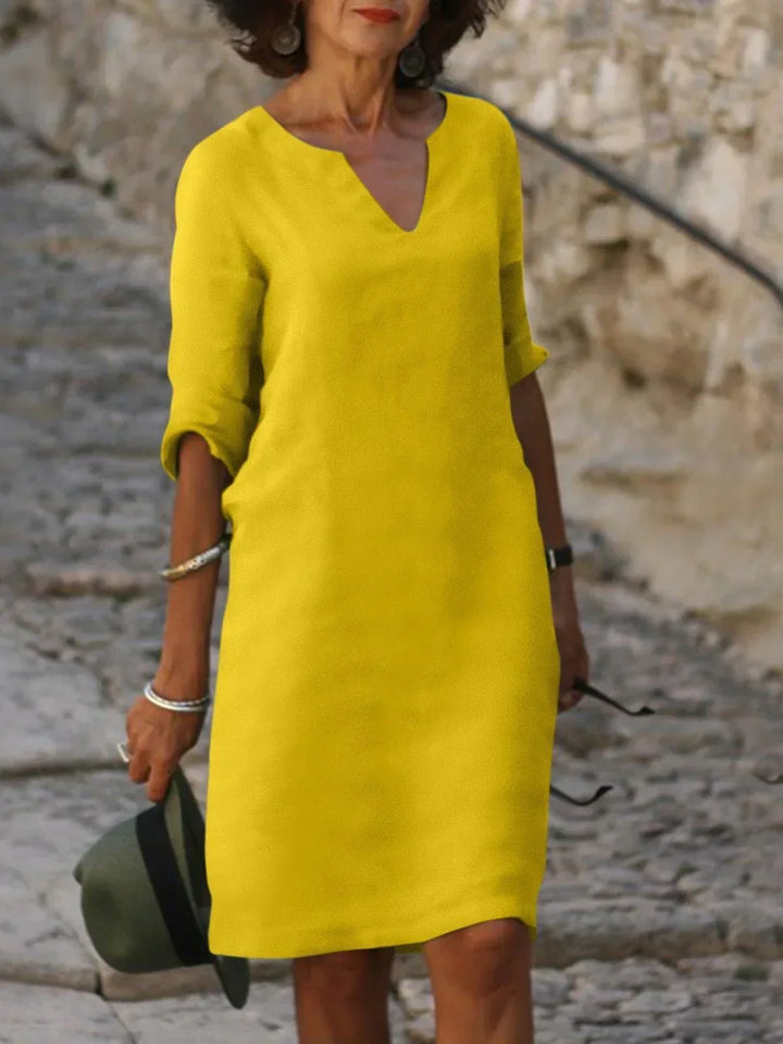 Tanaya – Graceful V-Neck Dress
