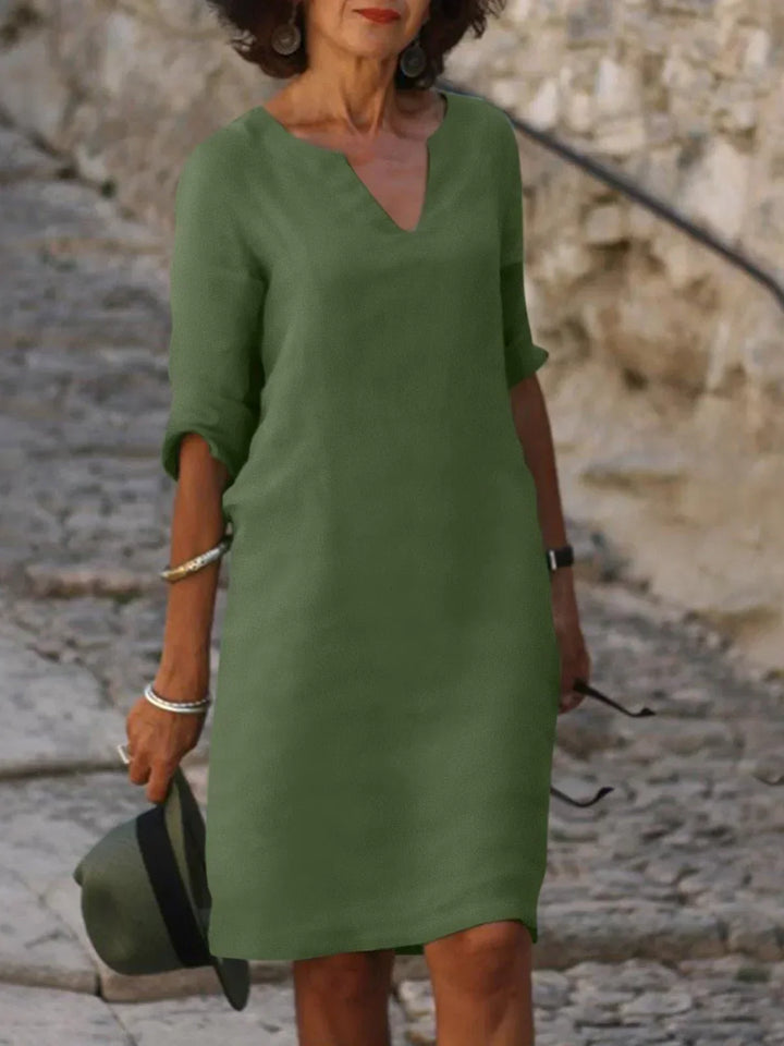 Tanaya – Graceful V-Neck Dress