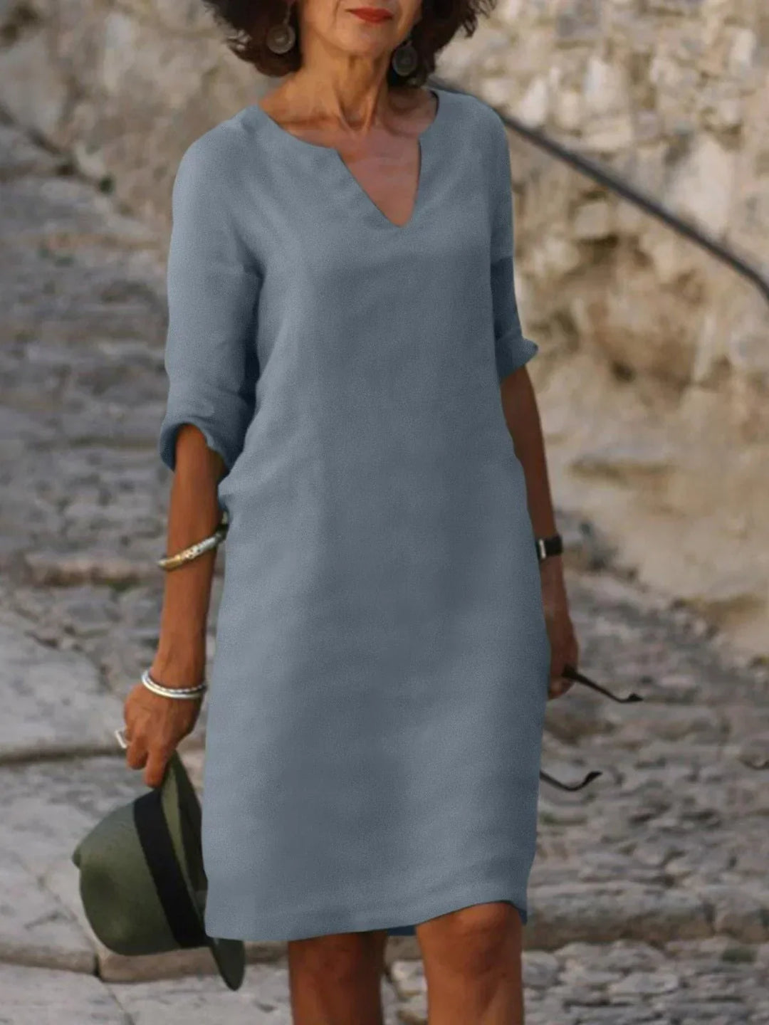 Tanaya – Graceful V-Neck Dress