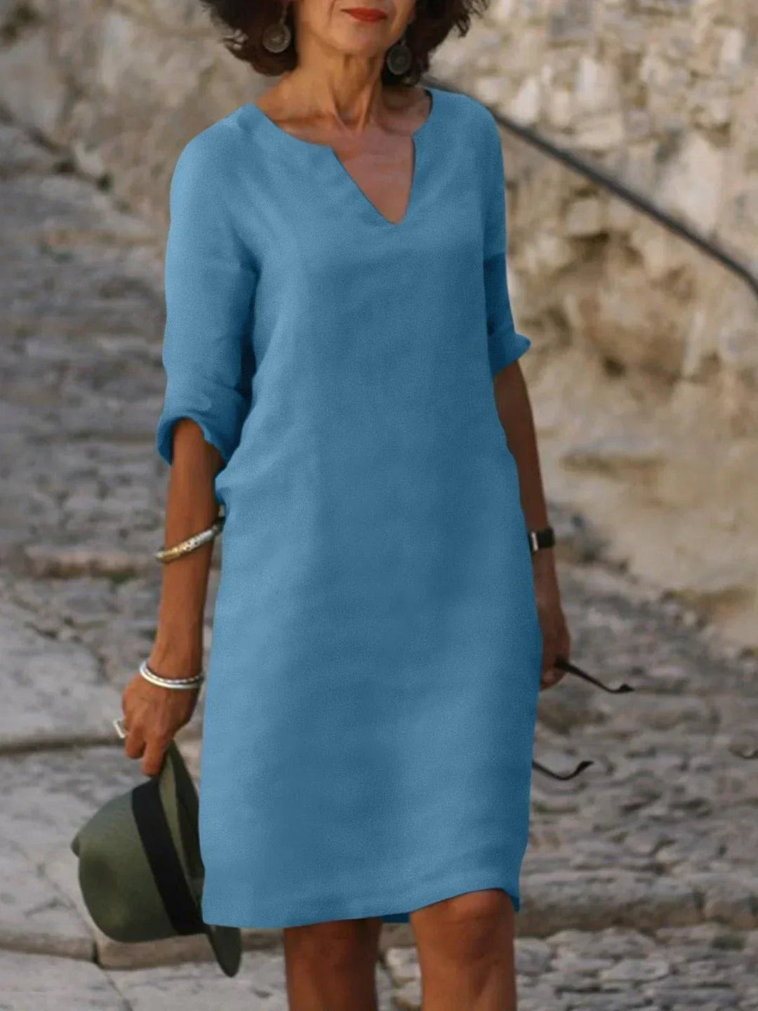 Tanaya – Graceful V-Neck Dress