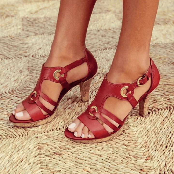 Hazel -  Comfortable Heeled Sandals