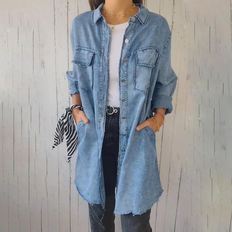 Oriana -  Oversized Denim Shirt