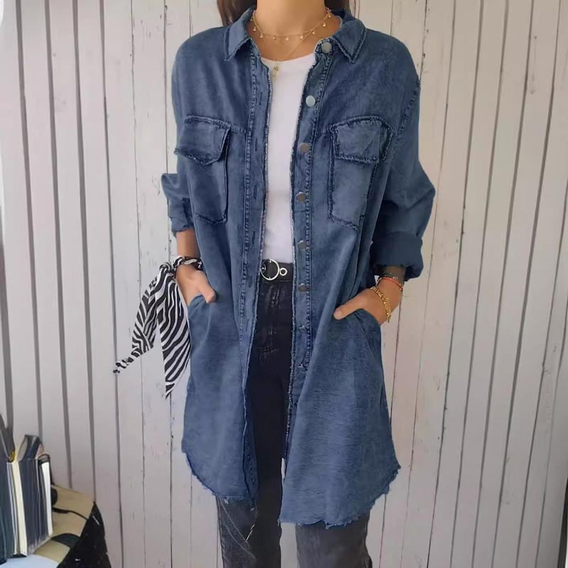 Oriana -  Oversized Denim Shirt
