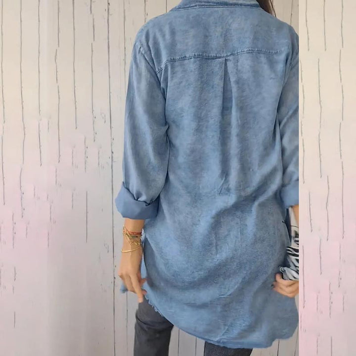 Oriana -  Oversized Denim Shirt