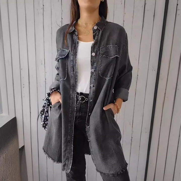 Oriana -  Oversized Denim Shirt
