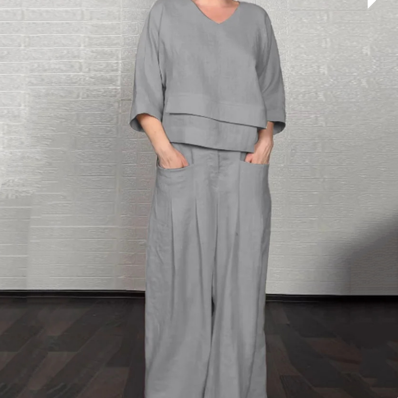 Haelisyae - Minimalist wide leg set