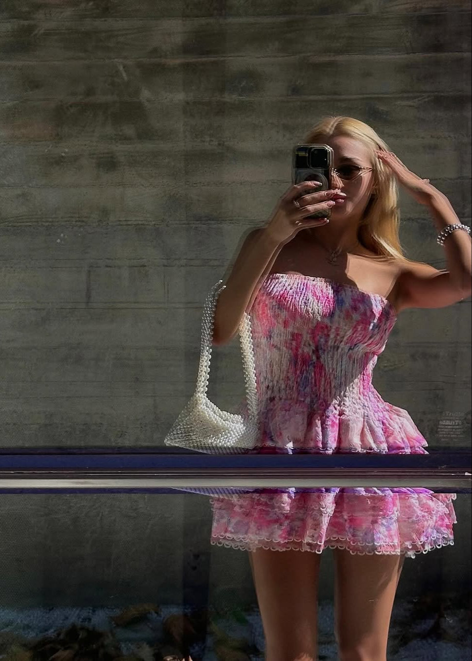 Cecilia - Strapless Floral Dress
